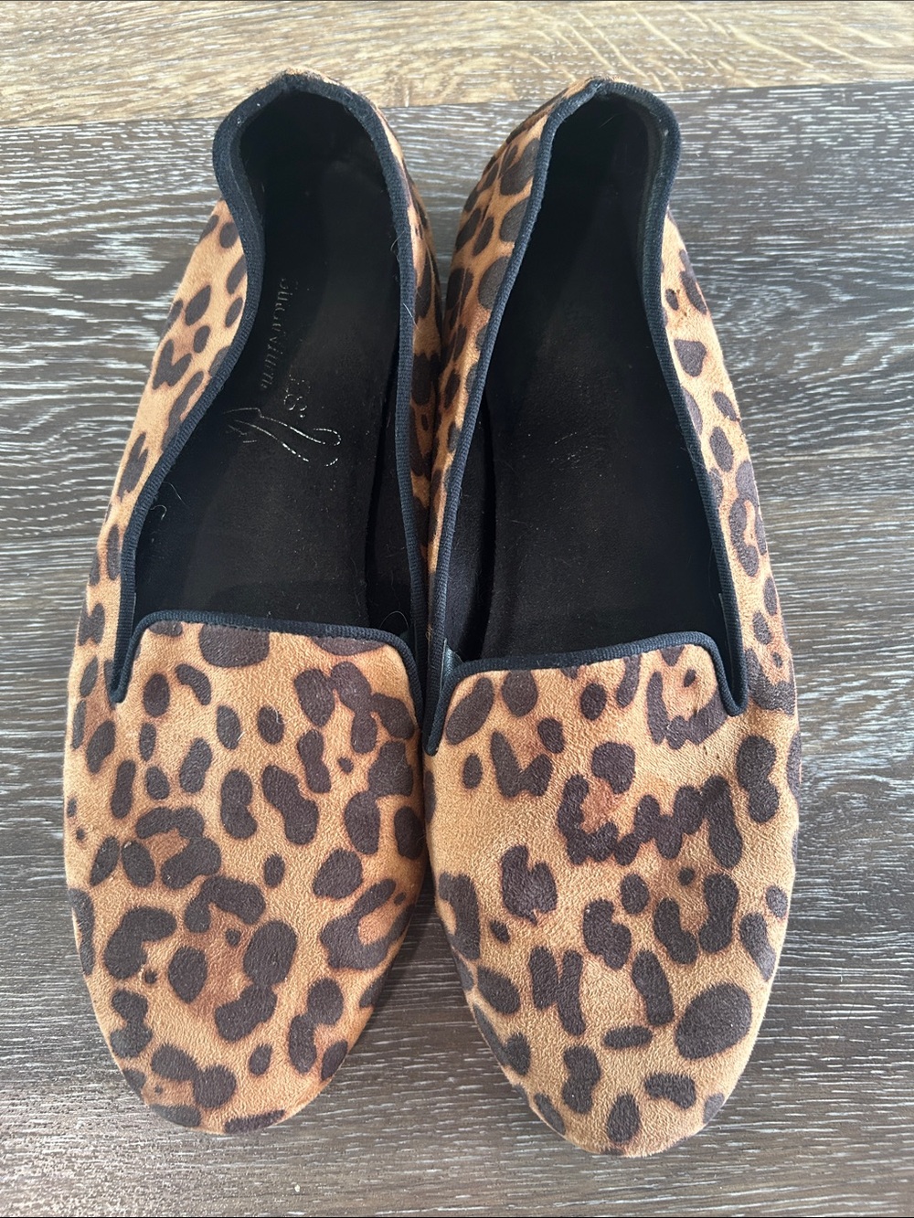 AEROSOLES Leopard Print Slip-On Loafers - Brown/Black